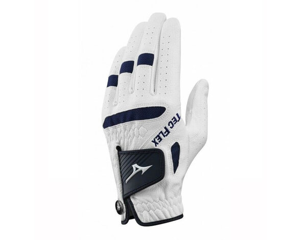 Mizuno Mizuno TecFlex Guante de Golf para Hombre Todo Tiempo - Blanco Azul (Para Golfistas Diestros)
