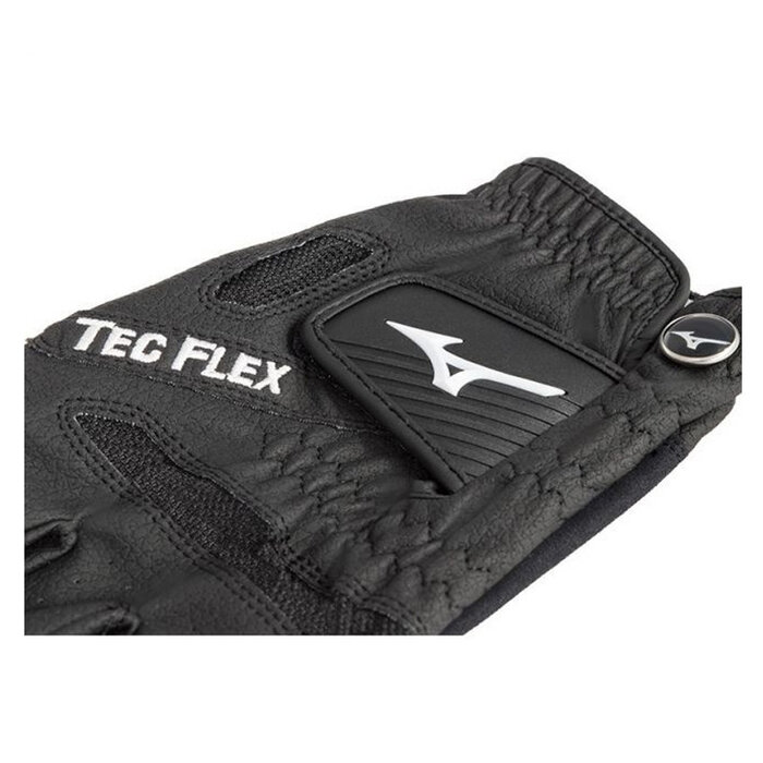 Mizuno Mizuno TecFlex All Weather Guante de Golf para Hombre - Negro (Para Golfista Diestro)