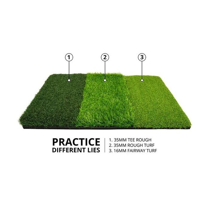 Second Chance Second Chance On Par Tri-Turf Hitting Mat 63 x 40 cm