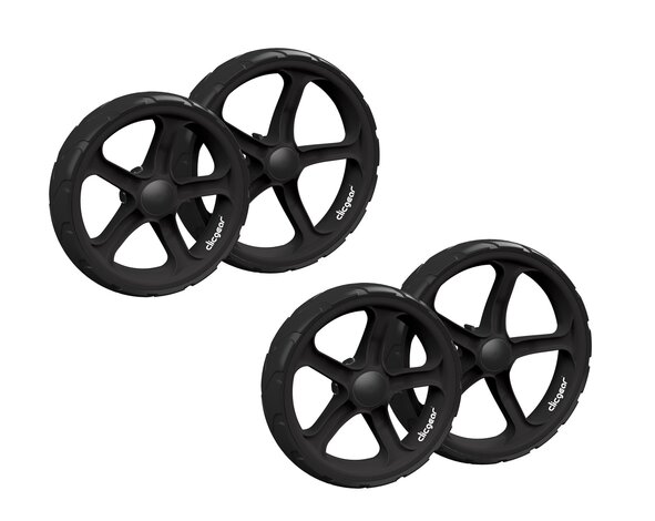 Clicgear Juego de ruedas Clicgear para carro Clicgear 8.0 (4 ruedas) - Negro
