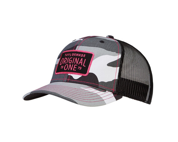 TaylorMade TaylorMade Original One Trucker Golf Cap - Camo Black Pink