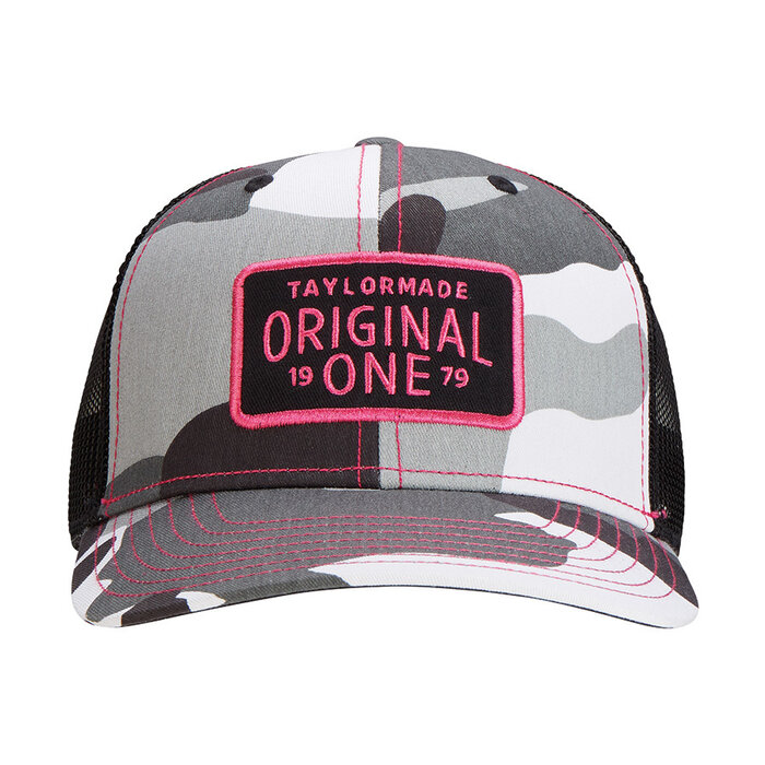TaylorMade TaylorMade Original One Trucker Gorra de Golf para Mujer - Camuflaje Negro Rosa