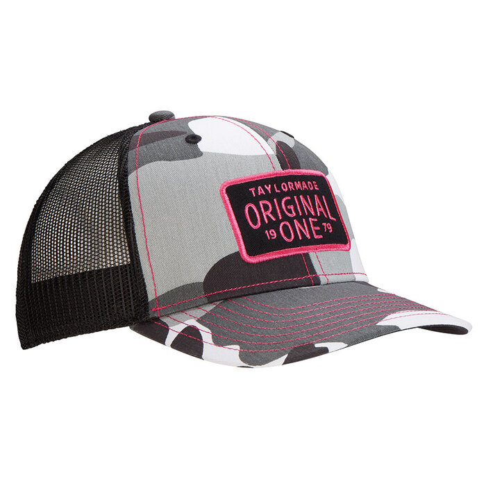 TaylorMade TaylorMade Original One Trucker Gorra de Golf para Mujer - Camuflaje Negro Rosa
