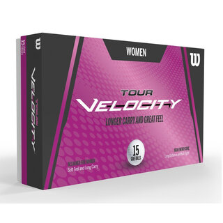 Wilson Wilson Tour Velocity Pelotas de Golf para Mujer - Blanco - 15 Unidades