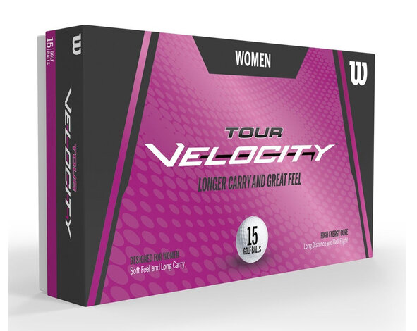 Wilson Wilson Tour Velocity Pelotas de Golf para Mujer - Blanco - 15 Unidades