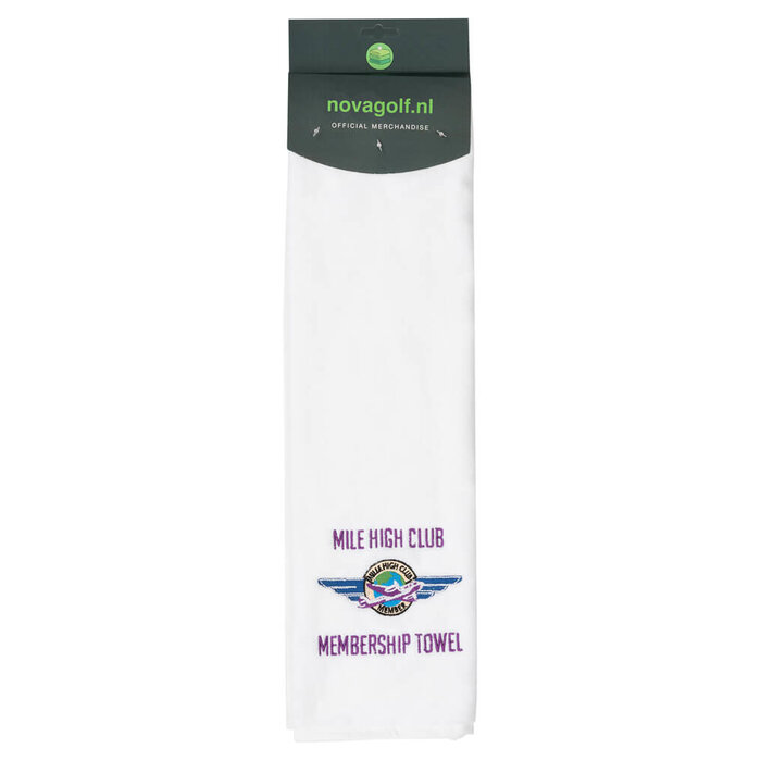 Nova Golf Nova Golf 'Mile High Club Membership' Toalla de golf - Blanco