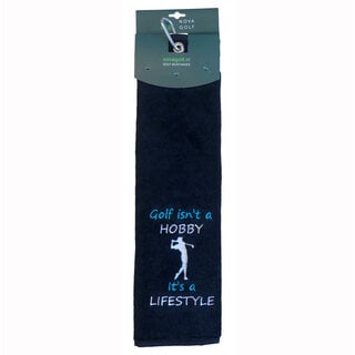 Nova Golf Nova Golf 'Golf Isn't A Hobby It's A Lifestyle' Toalla de golf - Negro