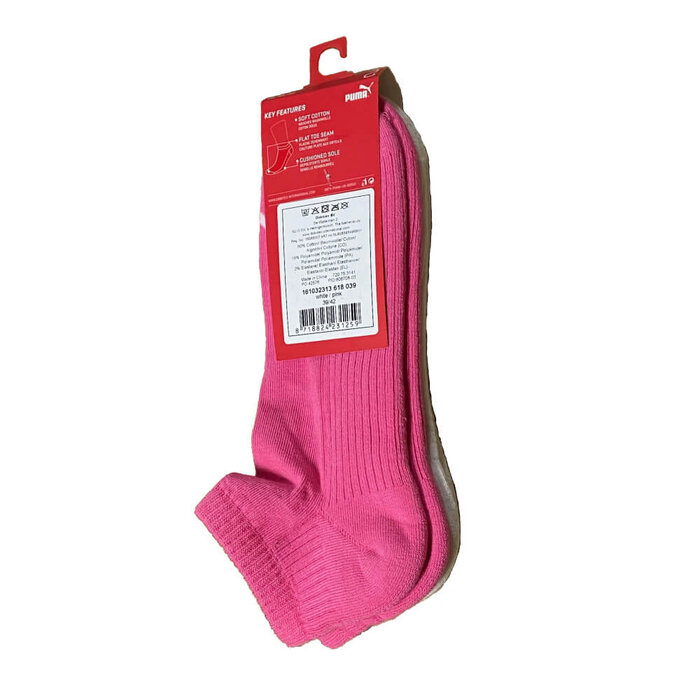 Puma Puma Sneaker Socks - White Pink (2 Pairs)