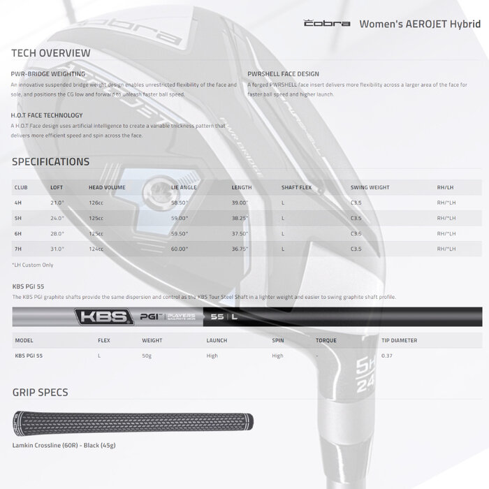 Cobra Cobra AeroJet Ladies Hybrid