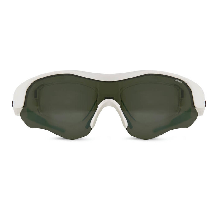 Sinner Sinner Triple II Golf Sunglasses - Matte White Green