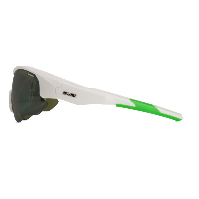 Sinner Sinner Triple II Golf Sunglasses - Matte White Green