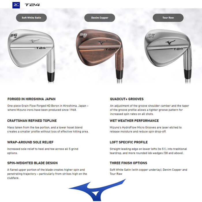Mizuno Mizuno T24 White Satin Wedge (steel shaft) 2024
