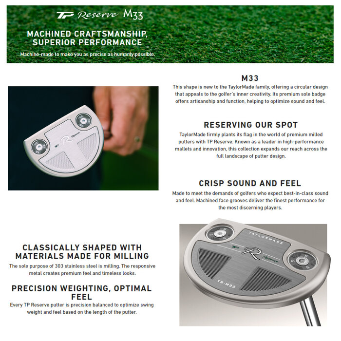 TaylorMade TaylorMade Tour Preferred Reserve TR-M33 Putter