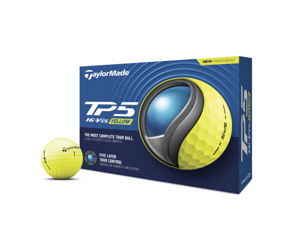 TaylorMade TaylorMade TP5 Pelotas de Golf 2024 - Amarillo - 12 unidades