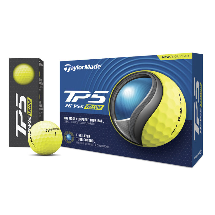 TaylorMade TaylorMade TP5 Pelotas de Golf 2024 - Amarillo - 12 unidades