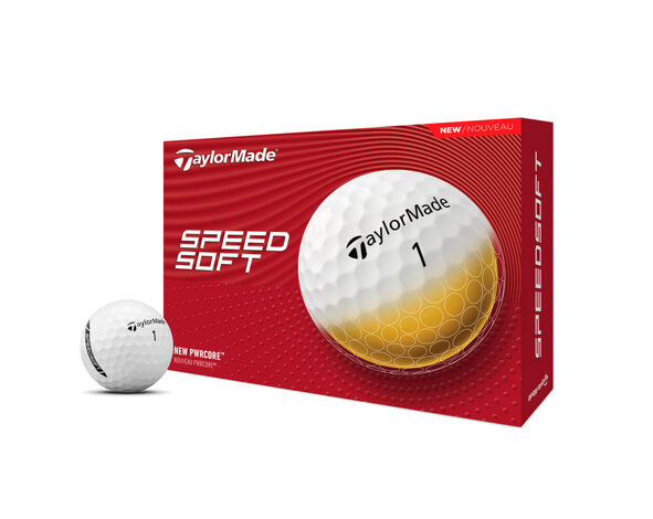 TaylorMade TaylorMade SpeedSoft Pelotas de Golf 2024 - Blancas - 12 Unidades