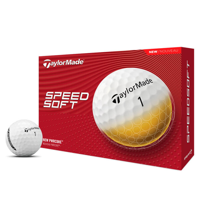 TaylorMade TaylorMade SpeedSoft Pelotas de Golf 2024 - Blancas - 12 Unidades