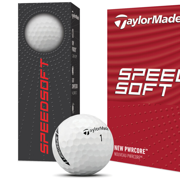 TaylorMade TaylorMade SpeedSoft Pelotas de Golf 2024 - Blancas - 12 Unidades
