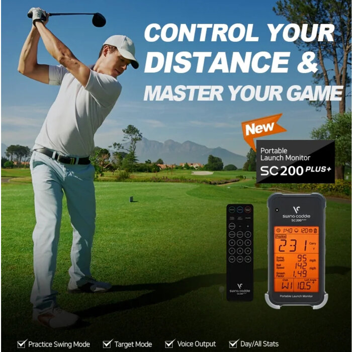 Voice Caddie Swing Caddie SC200+ Launch Monitor Incl. Mando a distancia