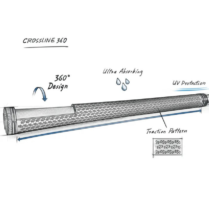 Lamkin Lamkin Crossline 360 STANDARD Grip - Grey Black