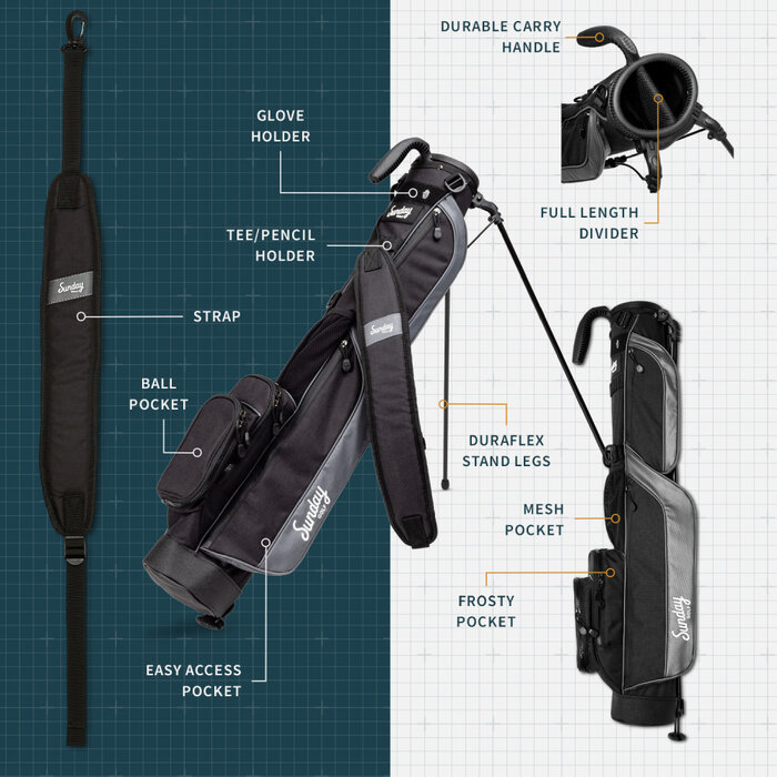 Sunday Golf Sunday Golf Loma Stand Bag - Black
