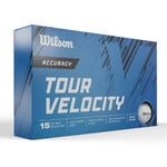 Wilson Tour Velocity Accuracy Pelotas de golf 2024 - Blanco - 15 Unidades