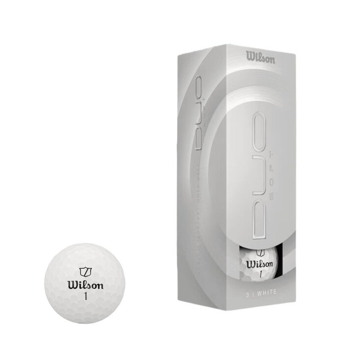 Wilson Wilson DUO Soft Pelotas de Golf 2025 - Blanco | Impreso
