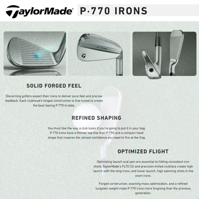 TaylorMade TaylorMade P-770 Forged Irons 4-PW (steel shaft)
