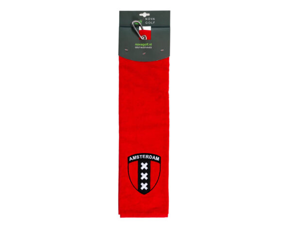 Nova Golf Nova Golf 'Bandera de Ámsterdam' Toalla de golf - Rojo