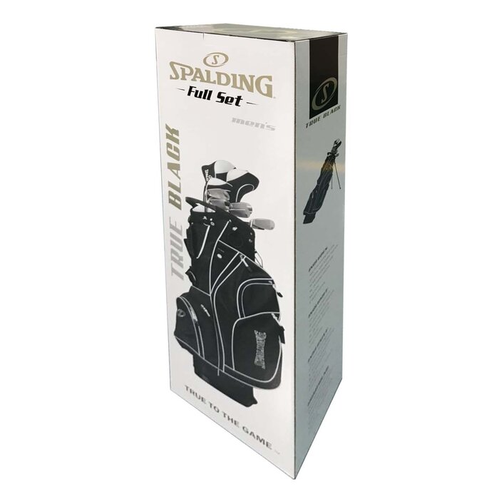 Spalding Spalding True Black Set de golf de 14 piezas | Bolsa de golf carro (varilla de acero)
