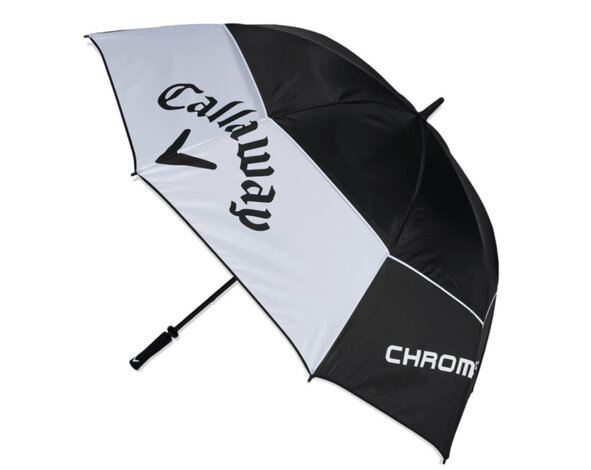 Callaway Callaway Tour Authentic UV 68 Inch Double Canopy Paraguas de golf - Negro Blanco