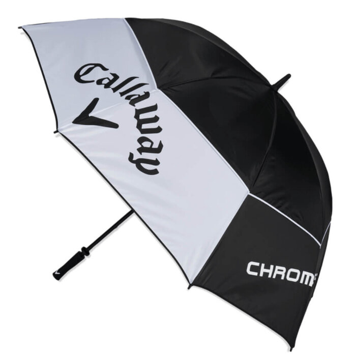 Callaway Callaway Tour Authentic UV 68 Inch Double Canopy Paraguas de golf - Negro Blanco