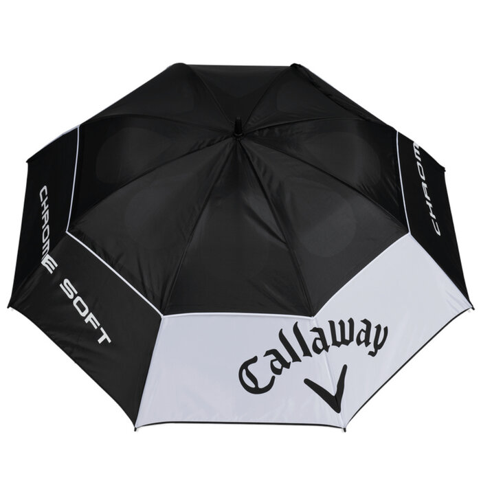 Callaway Callaway Tour Authentic UV 68 Inch Double Canopy Paraguas de golf - Negro Blanco