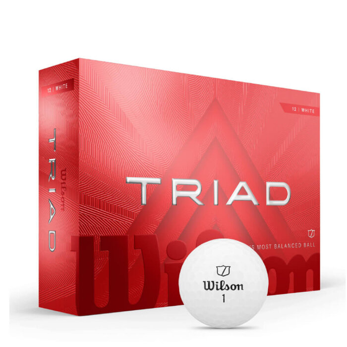 Wilson Wilson Triad Pelotas de Golf 2025 - Blanco -12 Unidades