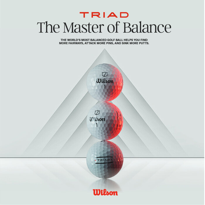Wilson Wilson Triad Pelotas de Golf 2025 - Blanco -12 Unidades