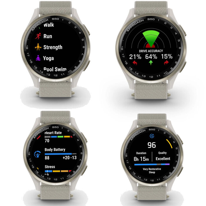 Garmin Garmin Approach S50 Premium GPS Golf Watch 2025 - Ivory