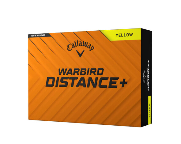 Callaway Callaway Warbird 2025 Distance+ Pelotas de Golf - Amarillo - 12 Unidades