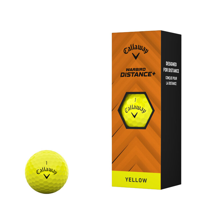 Callaway Callaway Warbird 2025 Distance+ Pelotas de Golf - Amarillo - 12 Unidades