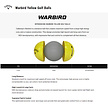 Callaway Callaway Warbird 2025 Distance+ Pelotas de Golf - Amarillo - 12 Unidades