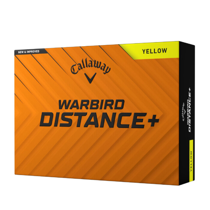Callaway Callaway Warbird 2025 Distance+ Pelotas de Golf - Amarillo - 12 Unidades