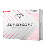 Callaway SuperSoft Splatter 360 Red 2025 Bolas de golf - Blanco Rojo