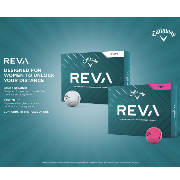Callaway Callaway Reva Pelotas de Golf para Mujer 2025 - Rosa - 12 Unidades