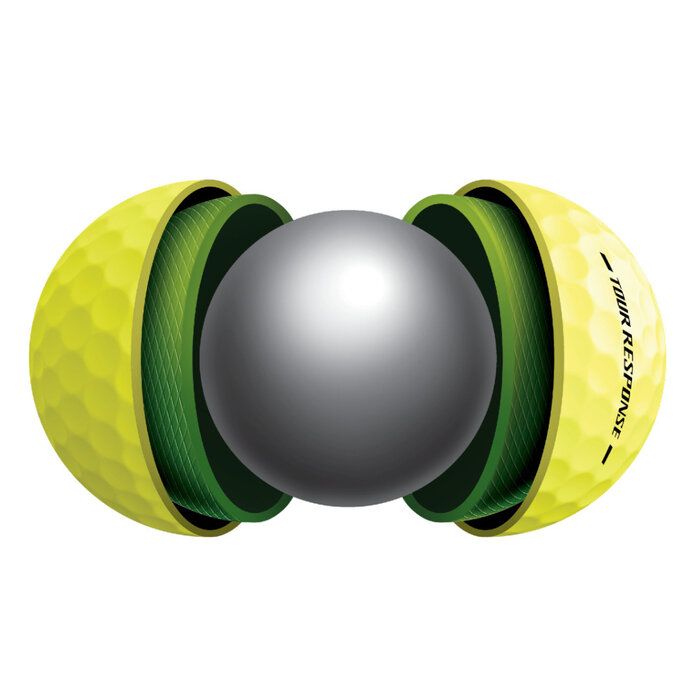 TaylorMade TaylorMade Tour Response Bolas de golf 2025 - Amarillo - 12 Unidades