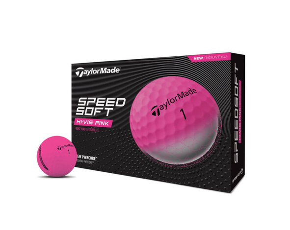 TaylorMade TaylorMade SpeedSoft Hi-Vis Pelotas de Golf 2025 - Rosa - 12 Unidades