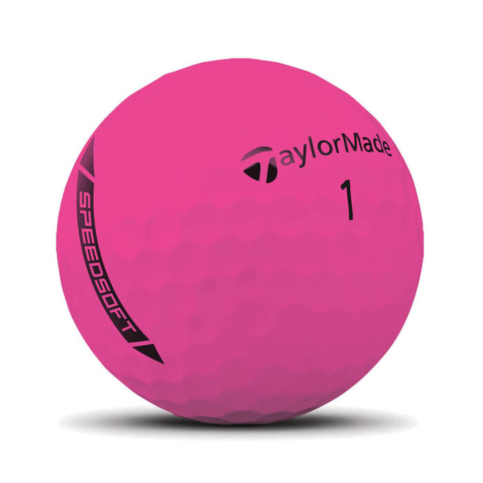 TaylorMade TaylorMade SpeedSoft Hi-Vis Pelotas de Golf 2025 - Rosa - 12 Unidades