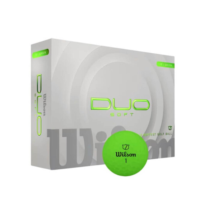 Wilson Wilson DUO Soft Bolas de golf 2025 - Verde - 12 Unidades