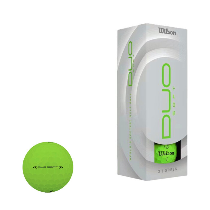 Wilson Wilson DUO Soft Bolas de golf 2025 - Verde - 12 Unidades