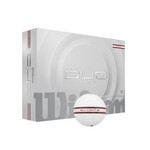 Wilson DUO Soft TRK360 Bolas de golf 2025 - Blanco Rojo - 12 Unidades