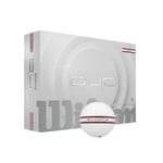 Wilson DUO Soft TRK360 Bolas de golf 2025 - Blanco Rojo - 12 Unidades