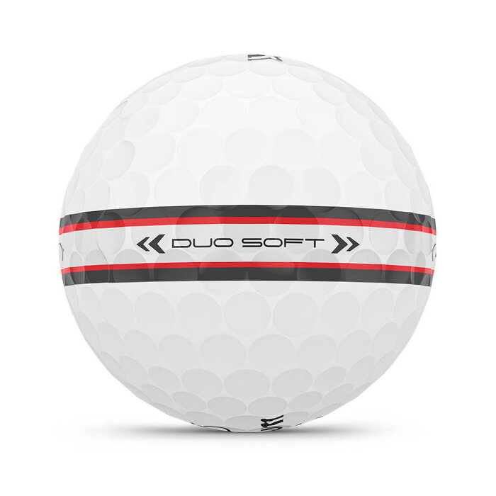 Wilson Wilson DUO Soft TRK360 Bolas de golf 2025 - Blanco Rojo - 12 Unidades